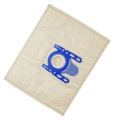 A vacuum cleaner bag on a white background.