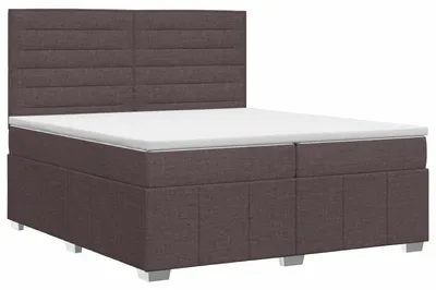 Immagine prodotto di Letto a molle con materasso marrone scuro 200 x 200 cm in tessuto