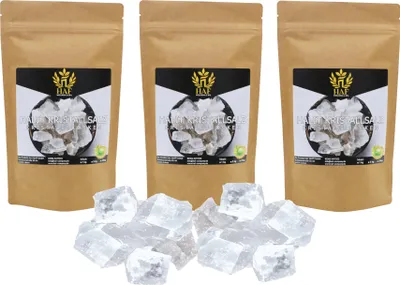 Produktbild von HAF Weiße Salzbrocken 3 kg | Grobe Steinsalz Brocken ohne Zusätze und naturbelassen aus der Salt Range in Pakistan | Salzsteine | Solebrocken