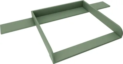 Produktbild von regalik Wickelaufsatz mit Platte für Hemnes von IKEA, Wickeltischaufsatz für 50x160 cm Kommoden, Abnehmbar Wickelkommode aufsatz, Abgerundeten Frontplatten, Grün
