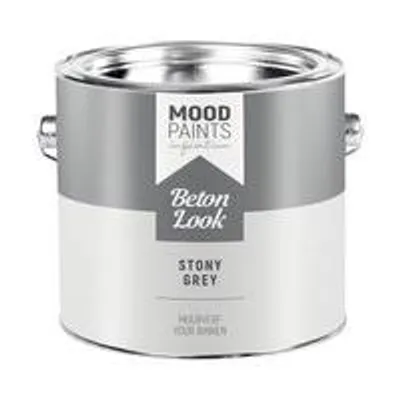 Productafbeelding van Moodpaints Betonlook Muurverf - Stony Grey - 2,5 Liter