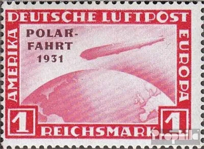 Produktbild von Briefmarken Deutsches Reich 1931 Mi 456 postfrisch Flugpost Graf Zeppelin Polarfahrt
