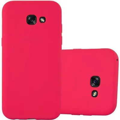 Produktbild von Cadorabo Hülle für Samsung Galaxy A3 2017 Schutzhülle in Rot Handyhülle TPU Silikon Etui Case Cover