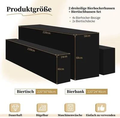 Productafbeelding van Set van 2 Bierviltjes voor Tafel en Bank, Zwart