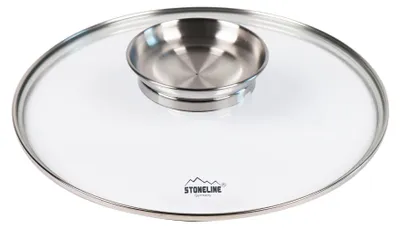 Produktbild von STONELINE® Glasdeckel 24 cm mit Aroma-Deckel | Edelstahl