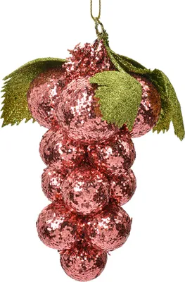 Zdjęcie produktu dla Zawieszka świąteczna Clayre & Eef 8x8x14 cm Różowy plastik