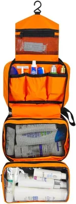 Imagen del producto de Estuche de aseo impermeable, con 4 compartimentos, compacto, ideal para viajes y camping