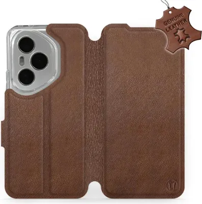 Produktbild von Echtleder Handyhülle für Honor 400 Pro 5G, Mobiwear Leather, Braun