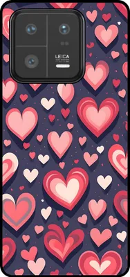 Produktbild von Smartphonica Telefon Fall geeignet für Xiaomi 13 Pro mit Herzen Impressum - TPU Backcover Fall mit Herz-Design