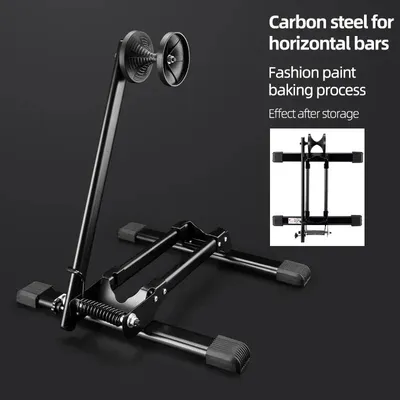 Immagine prodotto di Supporto per biciclette - Portabiciclette a terra - Modello 27210001002 - Acciaio - Supporto a terra per mountain bike e bici da corsa - Capacità: 100