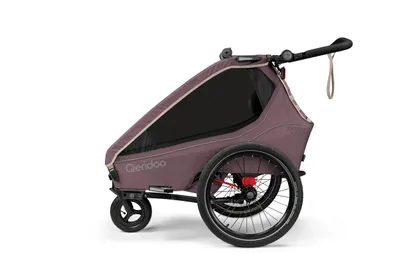 Produktbild von Qeridoo Kidgoo 1 - Kinderfahrradanhänger für 1 Kind Farbe: Wildberry Violet