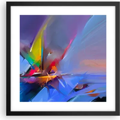 Produktbild von Gerahmtes Poster - Schwarzer Rahmen - Abstraktion modern - 40x40 cm - Wand Bild - Wanddeko - Wandbilder - Kunstposter - Wandposter - Bilderrahmen - Bilder - Kunstdruck - Wandbild - P2BAC40x40-4030