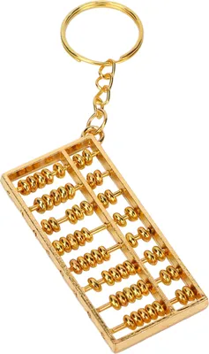 Produktbild von Rechenschieber Anhänger, Metall, 5.7cm (8 Kugeln), süß & detailreich, als Schlüsselband & Glücksbringer