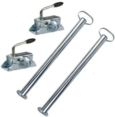 Image de Support d'ancrage - hauteur réglable de 480 à 700 mm - pour remorques et caravanes