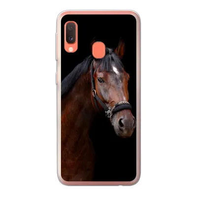 Produktbild von MuchoWow® Handyhülle Schutzhülle Hülle für Samsung Galaxy A20e Pferd - Tiere - Braun Silikon Softcase Handy Hülle - Abdeckung
