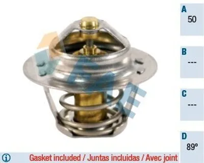 Produktbild von FAE Thermostat Kühlmittel 89°C für NISSAN Qashqai / Qashqai +2 I (J10, NJ10) für RENAULT Clio III Schrägheck (BR0/1, CR0/1) TWINGO II (CN0) CLIO II