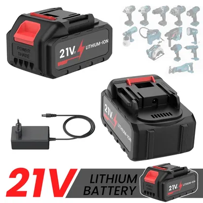 Image de Batterie lithium-ion rechargeable - Batterie Li-Ion - 21 V - 3000 mAh - Pour outils électriques - 2 x 10 cellules