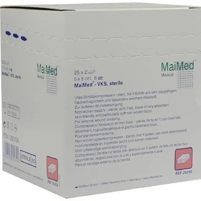 Produktbild von VLIES-SCHLITZKOMPRESSEN steril 5x5 cm 6fach