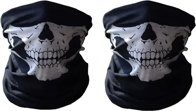 Produktbild von Motorradmasken 2 Stück Multifunktions-Totenkopfmaske Motorradmaske zum Skifahren, Motorradfahren, Radfahren, Wandern