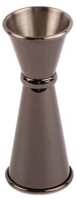 Banded Jigger 25ml-50ml, Cocktailmaß, Edelstahl, schwarz