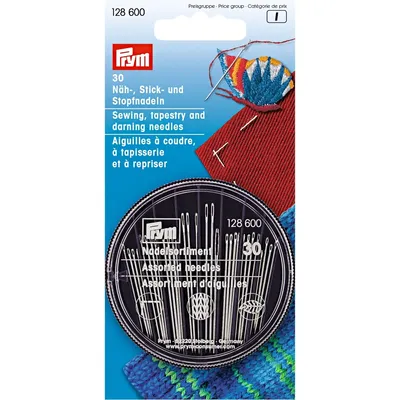 Obrázok produktu pre Prym 11286000, Ručné šitie, Ihla na plátanie, Kov, Strieborná, 30 kusov, Blistr
