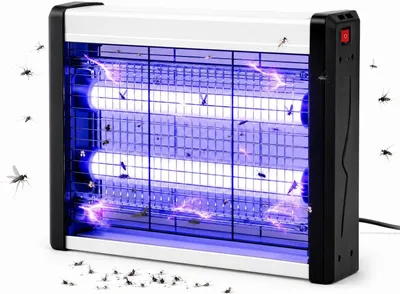Produktbild von Insektenvernichter elektrisch – Mückenlampe mit UV-Licht – Mückenfalle & Fliegenfalle für effektive Mückenabwehr gegen Insekten (Eckig)