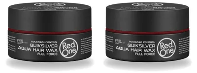 Obrázok produktu pre 2 balenia vosku na vlasy Red One Quicksilver Aqua – silná fixácia a lesk – 150 ml – výhodná sada – 2 kusy