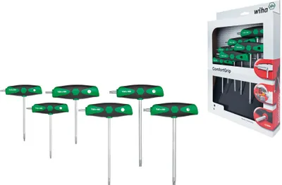 Produktbild von Wiha TORX®-Schraubendrehersatz mit ComfortGrip, 6-tlg. (364DS K6)