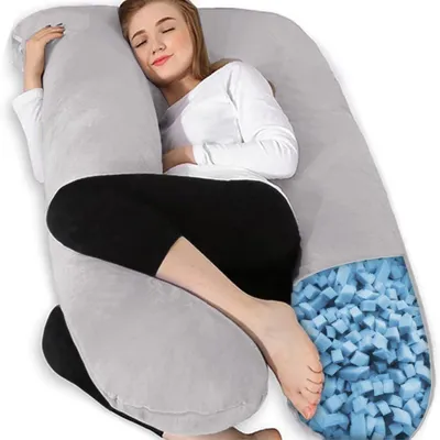 Image de Elzusha - Coussin de maternité en forme de U - Coussin de soutien pour les femmes enceintes
