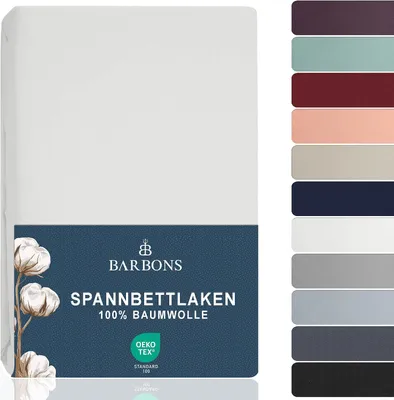 Imagen del producto de Sábana de 90x200 cm, 100% algodón. Sábana para cama, con certificación . Tejido de punto, ideal para camas con somier y colchones de hasta 27 cm de altura. Color blanco, 90 x 200