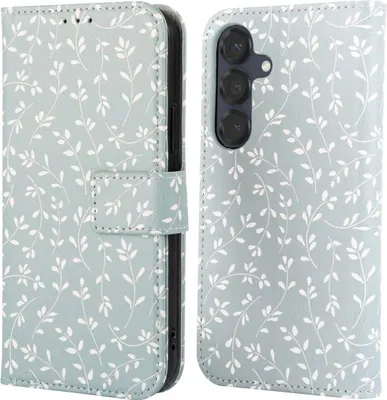 Image de imoshion Design Bookcase voor de Samsung Galaxy S25 - Smoke Green Flowers