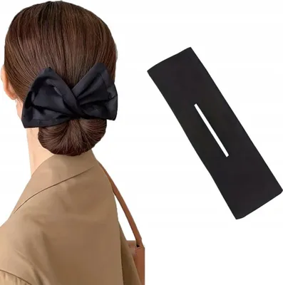 Produktbild von Haarband - Twister - Für einen Dutt - Hirigami für Haare - Haarband zum Backen - Haarspange - Schwarz - 35 cm