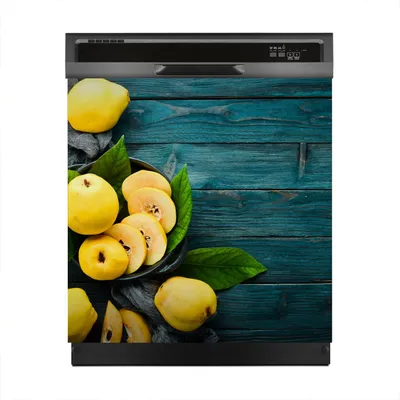 Produktbild von Magnete Dekorative 60x60 cm Küche Magnetmatte Spülmaschine - Zitrone Früchte auf Holz
