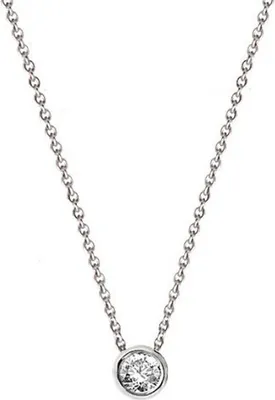 AnhängerKette - Gold 585 14K - Diamant 0,15ct H si