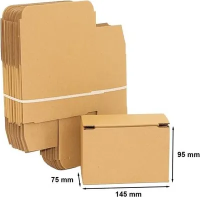 Produktbild von Kartonagen zum Verpacken – Paket 145 x 75 x 95 mm – 50 Stück