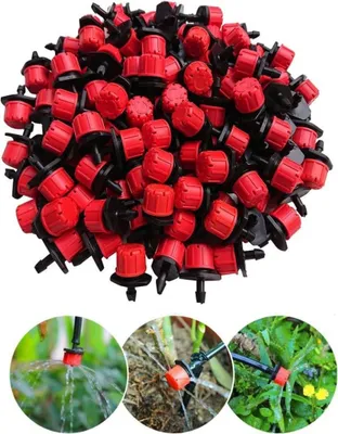 Produktbild von 100 Stück Tropfbewässerungs-Tropfer–Gartenstrahler-Sprinklerdüsen