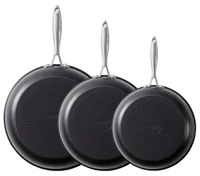 Keramik-Pfannenset 20/24/28 cm, antihaft, induktionsgeeignet, ofenfest