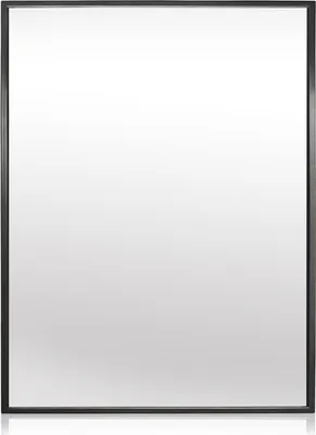 Obrázok produktu pre Elegance by Casa Chic - Čierne kovové nástenné zrkadlo - 50 x 70 cm - Pozinkovaný kov - Ideálne do kúpeľní a obývacích izieb - Čierne