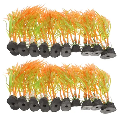 Imagen del producto de 20 plantas artificiales para decoración de acuarios