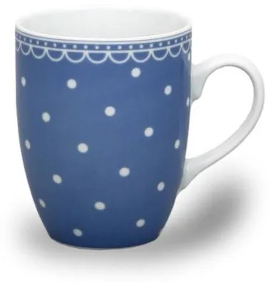 Produktbild von Eva, Porzellanbecher, 0,37 l, blau gepunktet, Thun 1794