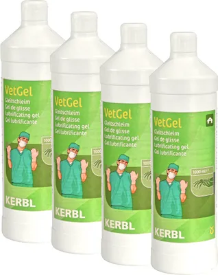 Produktbild von Kerbl Gleitschleim Vet Gel 1000 ml veterinär Gleitgel Veterinärbedarf 4 Stück