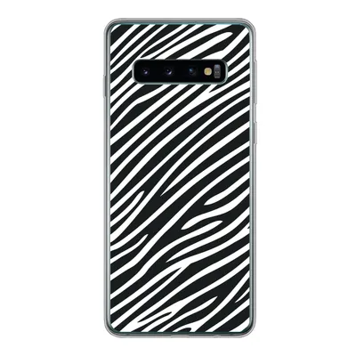 Produktbild von MuchoWow® Handyhülle Schutzhülle Hülle für Samsung Galaxy S10 Tiermuster - Zebra - Schwarz Silikon Softcase Handy Hülle - Handytasche