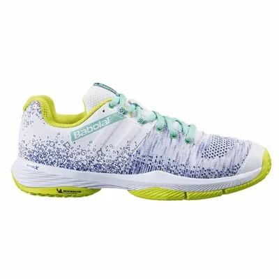 Produktbild von Babolat Sensa Padel-Tennis Padelschuhe Sportschuhe weiß/blau/gelb 31S22757-1066, Schuhgröße:39 EU