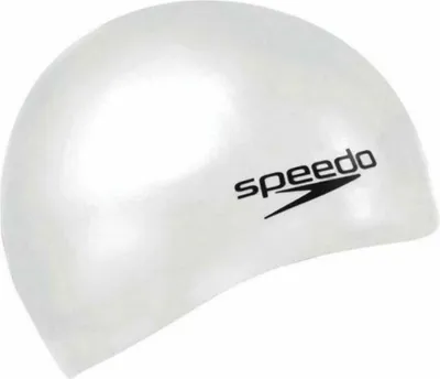 Produktbild von Speedo PLAIN FLAT Badekappe Weiß Silikon