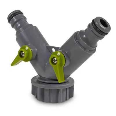 Produktbild von Hydro-Fit Verteiler 3/4'' Überwurfmutter IG auf 2x Klickstecker