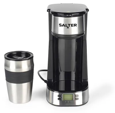 Filterkaffeemaschine 1 Tasse, 420 ml Reisebecher, Timer, 750 W