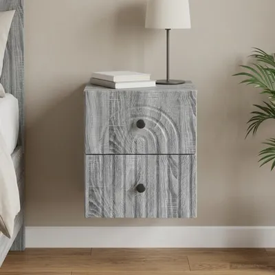 Immagine prodotto di Maison Exclusive - Comodino da parete Sonoma grigio 33 x 34,5 x 40 cm
