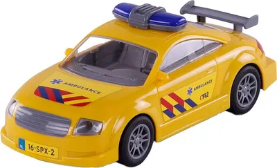 Image de Voiture-jouet ambulance à friction 27cm en plastique pour enfants