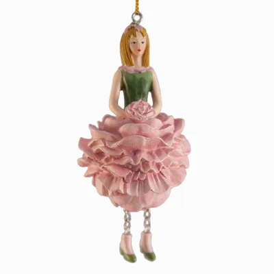 Produktbild von Rosemarie Schulz Blumenmädchen Pfingstrose Rosa Hängefigur 12 cm