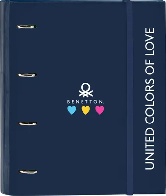 Produktbild von Krúžkový zakladač Benetton Love navy blue (27 x 32 x 3,5 cm)